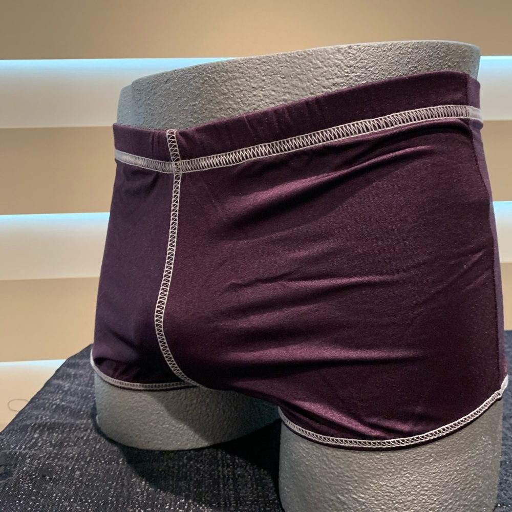 Swim Box cut - S103 - Deep Dark Wine (almost Black)*